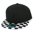 thumbnail image 1 of Flat Brim Checkered Multi Color Snapback Hat Blank Cap Flat Visor, 1 of 1