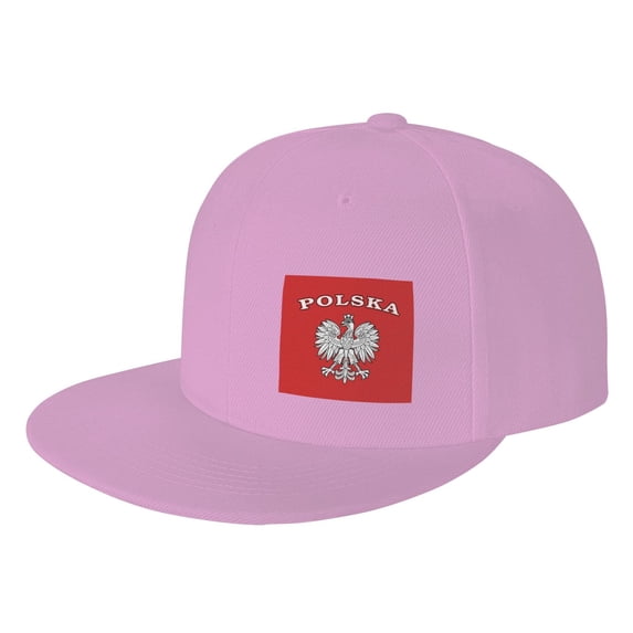 Flat Brim Hats for Men Polska Eagle Logo Hip-Hop Snapback Hat Skeleton Hats