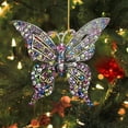 thumbnail image 1 of Flat Butterfly Christmas Hanging Decorations - Acrylic Butterfly Ornaments, Festive Christmas Home Decor, Souvenir Gifts, Colorful Butterfly Xmas Tree Ornament, 3*3.5in/7.6*9cm, B, 1 of 5