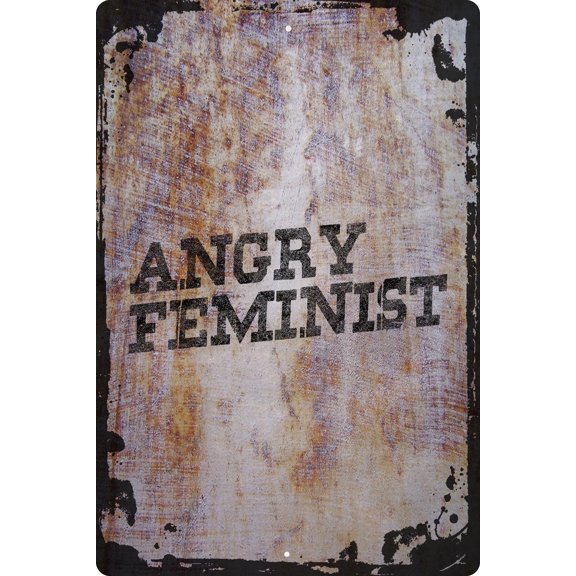 Flat Canvas Wall Art Print Angry Feminist Funny Social Justice Gender Equality for Women Decorative Art Wall Decor Funny Gift