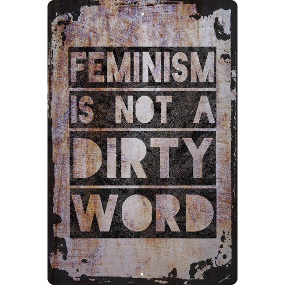 Flat Canvas Wall Art Print Feminism Is Not a Dirty Word Social Justice Gender Equality Women Decorative Art Wall Decor Funny Gift