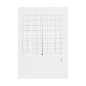 Flat Cartesian Coordinate System Notebook 5.12 x 3.54 in - Thickened Coordinate Paper, Easy Tear, 50 Sheets - White Graph Paper Pad for Math Graphing, Data Charts & Scientific Drawing