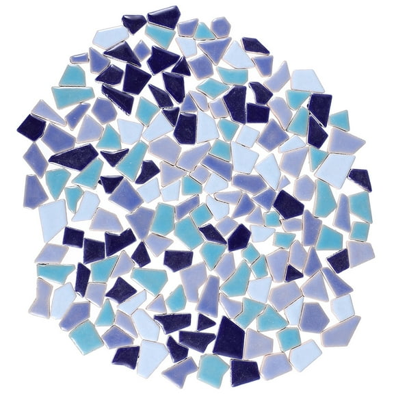 MEIBUTYUP Decorative Ceramic Mosaic Tiles, Irregular Exotic Style, 1 Bag for Home Wall and Floor Decoration