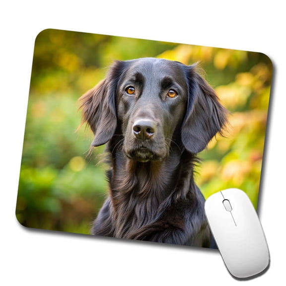 Flat Coated Retriever Dog Photo Mouse Pad Low Profile Gaming Mat