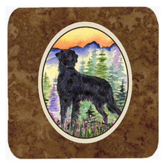 Flat Coated Retriever Foam Coasters - Set Of 4