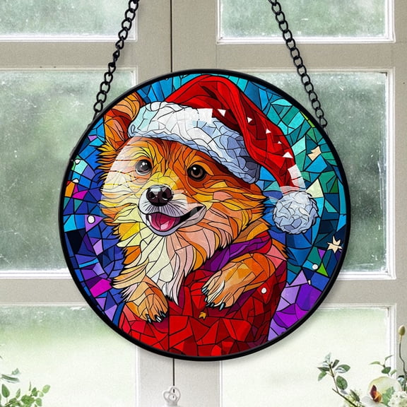 Flat Coated Retriever Ornament Christmas 2025 Pet Dog Flat Coated Retriever Dog Stained Glass SunCatcher for Window Christmas, Dog Suncatcher, Pet Lovers Gifts, Holiday Decor and Xmas Gifts Ideas