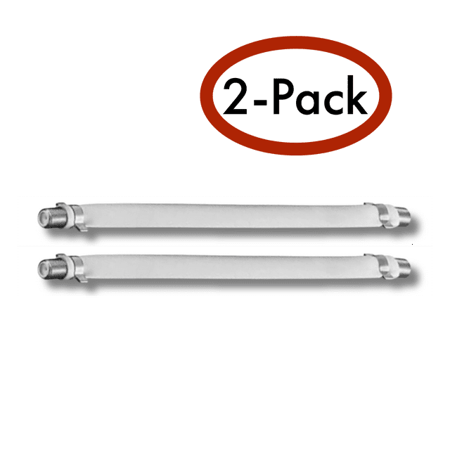 Flat Coax Coaxial Jumper Cable FtoF, 8 inch, Cable 3/32” thick, 75Ω