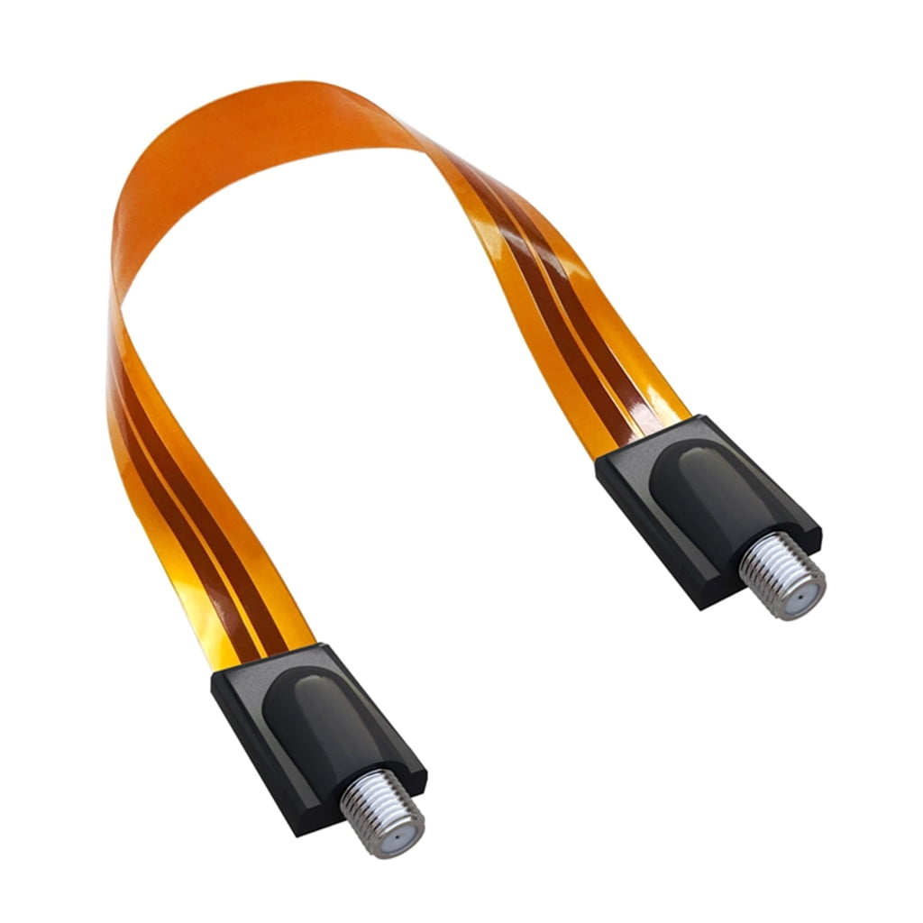 Flat Coaxial Cable F Female to F Female Plug Jack Connector Adapter Cord Coax Cable for Digital