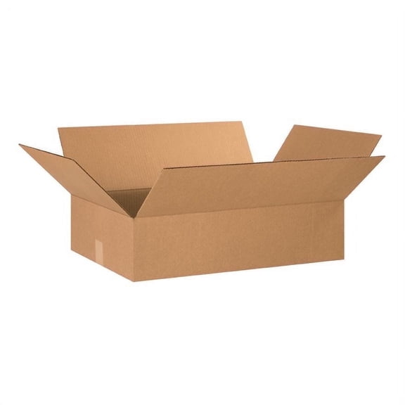 Flat Corrugated Shipping/Mailing Kraft Boxes, ECT-32, 24 x 16 x 6", 20/Case