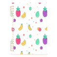 thumbnail image 1 of Flat Design Fruits Pattern A5 8.3x5.7in PP Notebook, Adjustable Rings, 60 Sheets, Diary or Journey Note, 1 of 8