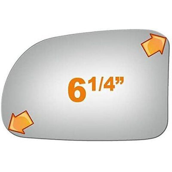 Flat Driver Side Manual Replacement Mirror Glass for 1989-1991 Mazda RX-7 W/O Baking Plate