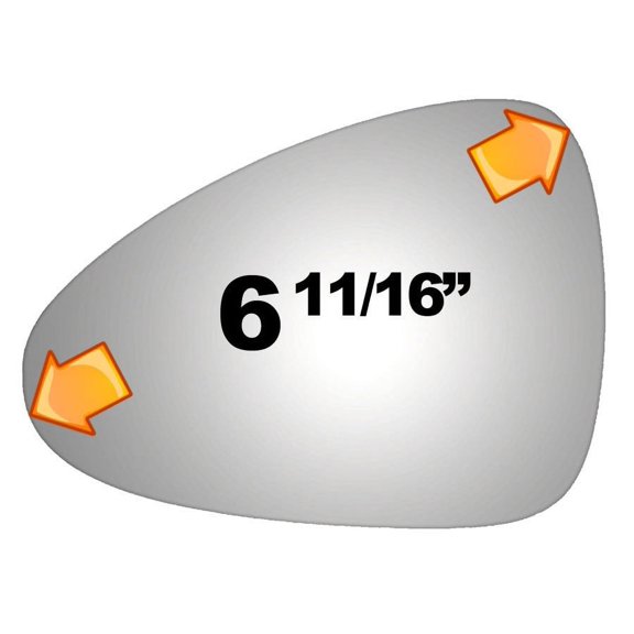 Flat Driver Side Power Replacement Mirror Glass 2010-2015 Porsche Panamera W/O Baking Plate