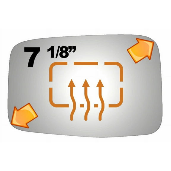 Flat Driver Side Power Replacement Mirror Glass for 2011-2012 Honda CR-Z W/O Baking Plate