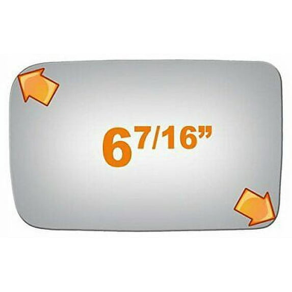 Flat Driver Side Replacement Mirror Glass for 1985-1988 Nissan Maxima W/O Baking Plate