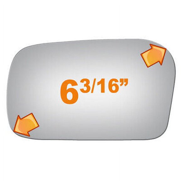 Flat Driver Side Replacement Mirror Glass for 1991-1994 Nissan Sentra W/O Baking Plate