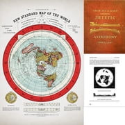 Flat Earth Map - 1894 Gleason Map New Standard Map Of The World - 24 x 36 Flat World Poster - Includes eBook - Zetetic Astronomy by Samuel Rowbotham