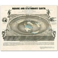 thumbnail image 1 of Flat Earth Map of the Square and Stationary Earth - 11x14 1893 Map by Orlando Ferguson This Map Is the Bible Map of the World, 1 of 6