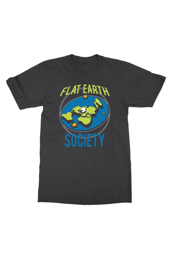 Flat Earth Society Conspiracy Theory Earther Shirt BLACK Unisex S-5XL Hot Trending Shirt
