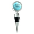 thumbnail image 1 of Flat Earth Society Members Around the Globe Funny Humor Wine Bottle Stopper, 1 of 9