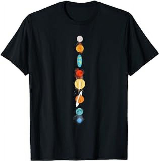 Flat Earth Solar Planets Sun Moon Saturn Venus Pluto T-Shirt - Walmart.com