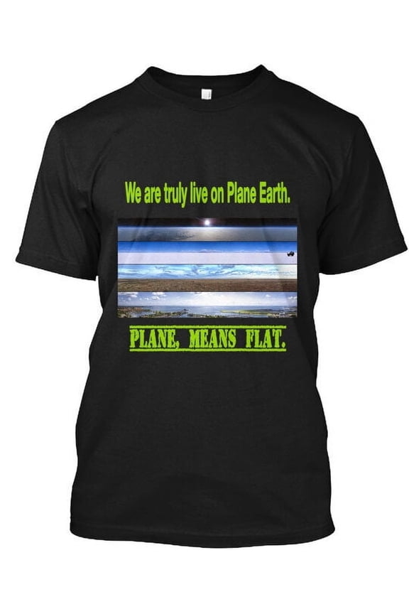 Flat Earth T-Shirt Made in the USA Size S to 5XL