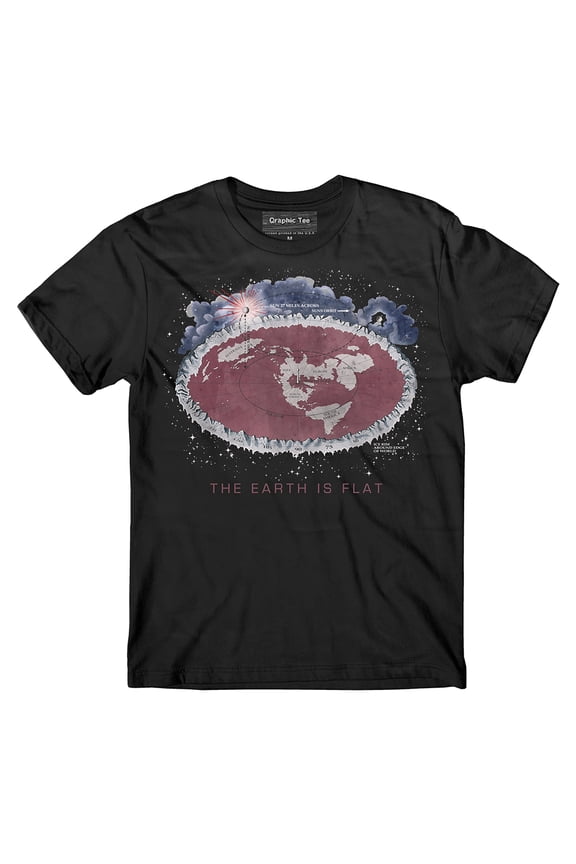 Flat Earth t-shirt, Voliva Map, Earth is flat, Wilbur Glenn Voliva 1931