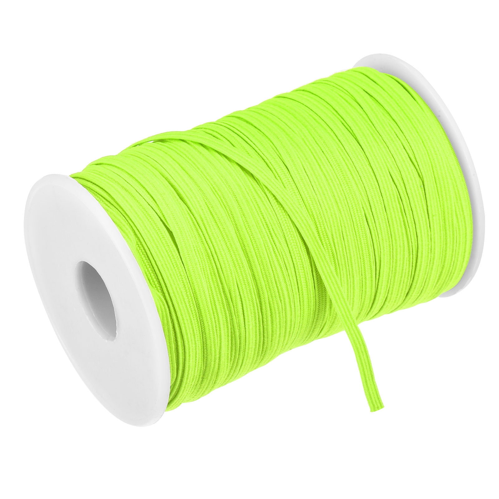 MECCANIXITY Flat Elastic Cord For Sewing - 1/8 Inch (3mm) Width, 109 Yards, Heavy Stretch For DIY Crafts, Waistbands, Headbands & More (Light Yellow)