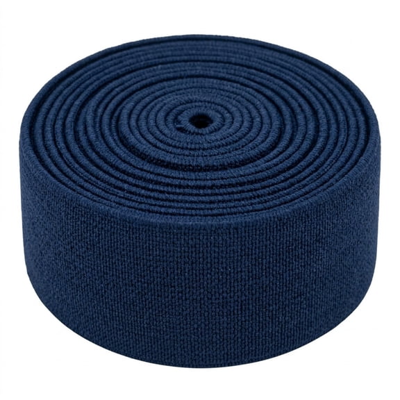Flat Elastic Cord 1.5 Inch Wide, 3 Yard Twill Elastic Band for Sewing, Durable Polyester Stretch Tape for Waistbands, Dresses, Skirts, Sportswear, DIY Crafts, and Wigs, Blue