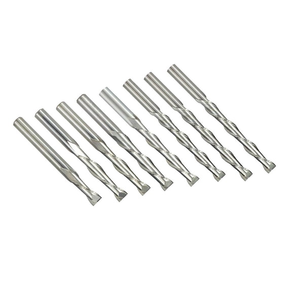 Flat End Mill 6Mm Shank 2 Flute Spiral Milling Cutter Cnc Router Bit Wood Engraving Bit Carbide End Mill For Wood Hard Wood 6*6*25*50 Smile Home