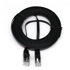 Flat Ethernet Cable 3m | Slim 1mm Design | 250MHz 1Gbps Speed | RJ45 LAN Network Patch Cable for Router, PC, Gaming, Smart TV | Backward Compatible with Cat5e/5 | Cable with Snagless Boot