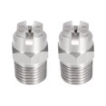 thumbnail image 1 of Flat Fan Spray Tip - 1/4 BSPT Male Thread 304 Stainless Steel Nozzle - 65 Degree 1.8mm Orifice Diameter - 2 Pcs, 1 of 4