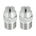thumbnail image 1 of Flat Fan Spray Tip - 1/4 BSPT Male Thread 304 Stainless Steel Nozzle - 95 Degree 2.8mm Orifice Diameter - 2 Pcs, 1 of 4