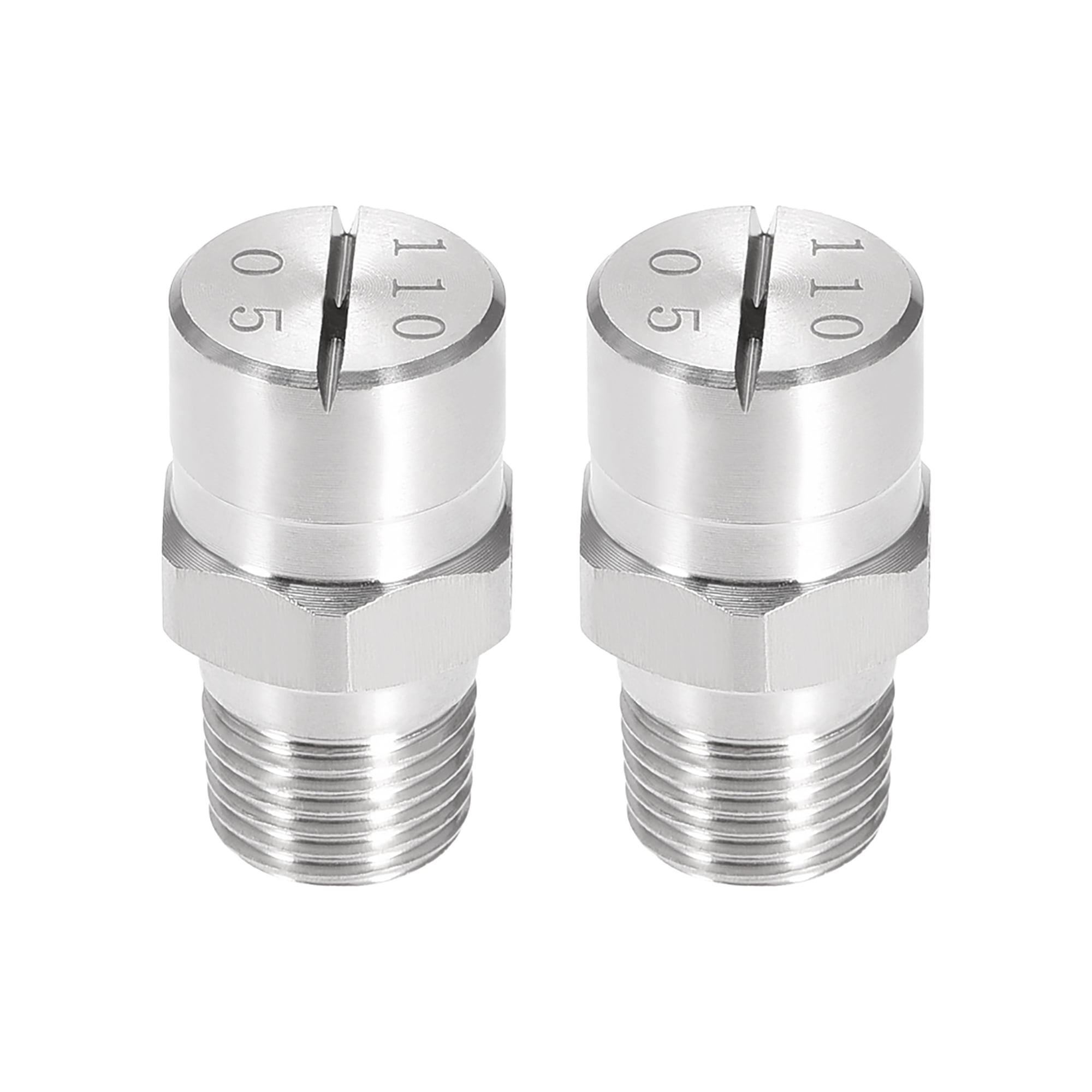 Flat Fan Spray Tip 18 Bspt Male Thread 304 Stainless Steel Nozzle 110 Degree 14mm Orifice 0700