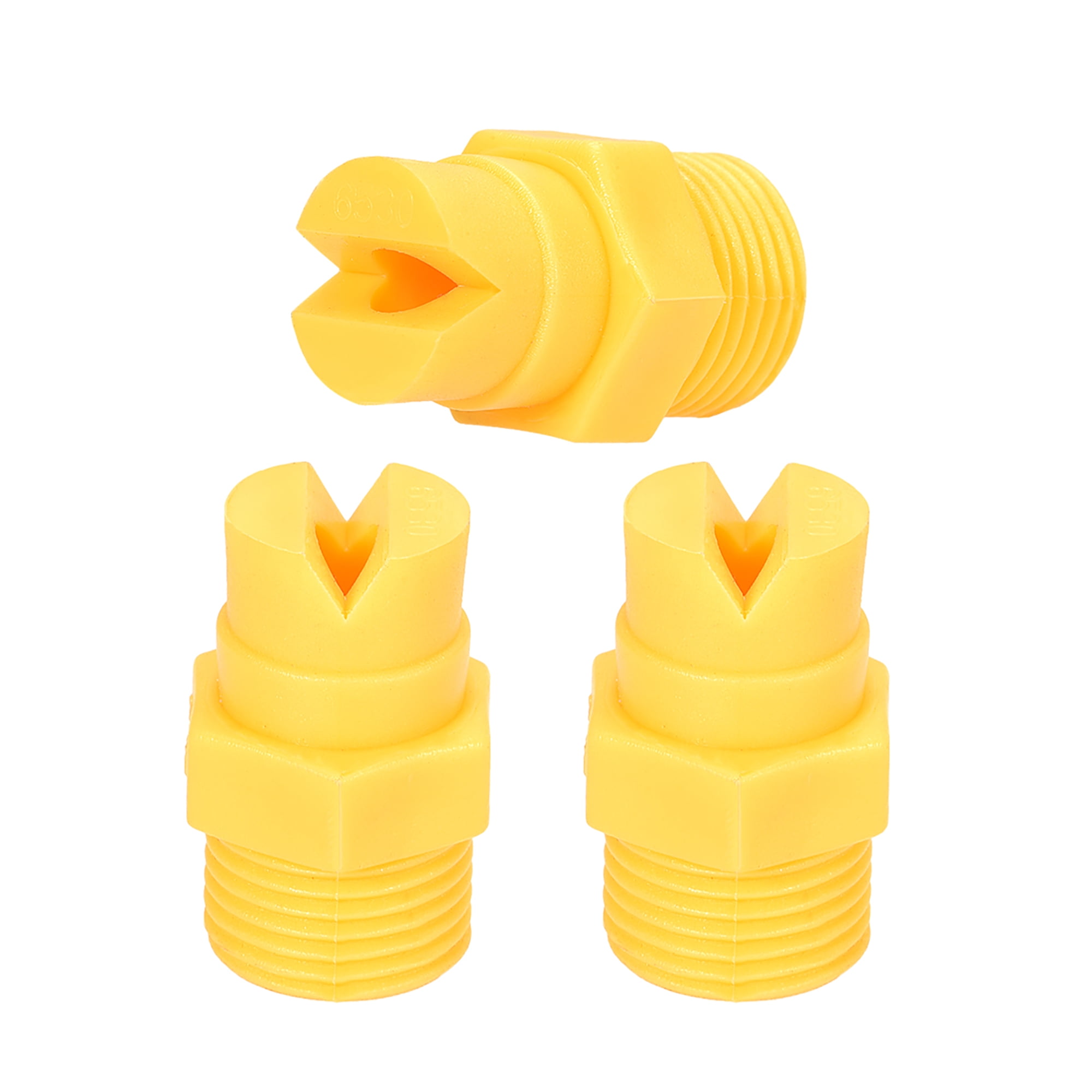 ややP Flat Fan Spray Tip, 3/8 NPT Male Thread PP Nozzle, 3 Pcs (65