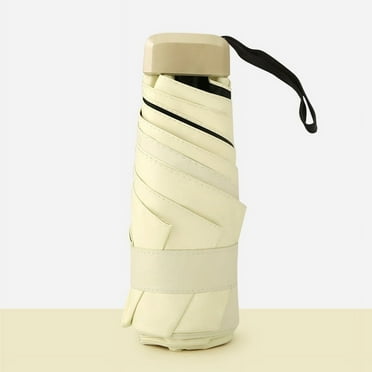 Flat Five-fold Umbrella light Sun Protection Sun Umbrella Women's Mini Pocket Umbrella Vinyl Folding Sunny Umbrella
