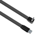 thumbnail image 1 of Flat Flexible USB C Cable Metal Reinforced 45W Fast Charges 480Mbps Transfer Angled Design For FPV Photography Equipment, 1 of 9
