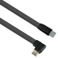 thumbnail image 1 of Flat Flexible USB C Cable Metal Reinforced 45W Fast Charges 480Mbps Transfer Angled Design For FPV Photography Equipment, 1 of 8