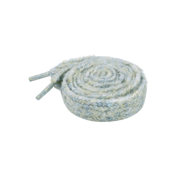 INSPIRE CHIC Flat Fluffy Colorful Mixed Color Mohair Shoelaces Widened Fashion Plush Retro Shoe Laces for Sneakers 2 Pairs Light Gray 160cm/63.0"