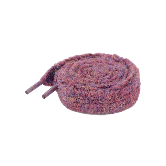 INSPIRE CHIC Flat Fluffy Colorful Mixed Color Mohair Shoelaces Widened Fashion Plush Retro Shoe Laces for Sneakers 2 Pairs Magenta Haze 160cm/63.0"