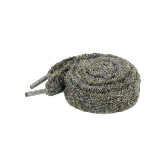 INSPIRE CHIC Flat Fluffy Colorful Mixed Color Mohair Shoelaces Widened Fashion Plush Retro Shoe Laces for Sneakers 2 Pairs Mysterious Blue-Yellow 80cm/31.5"