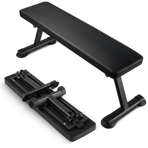Flat Foldable Weight Bench, 1000 lbs, Home Gym Multi-Purpose for Strength Training & abdomen Exercises.