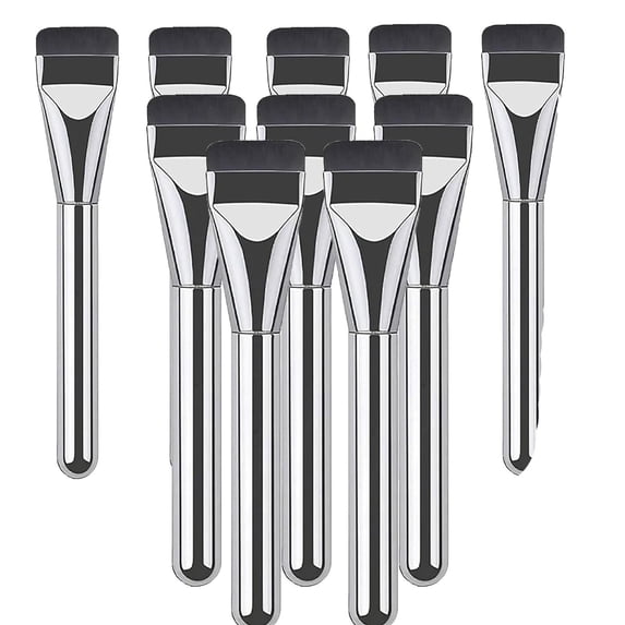 Flat Foundation Brush, Korean Makeup Brush Spatula Facial Brush for Liquid Foundation, Synthetic Face Makeup Brush Sponge for Blending Cream Setting Powder