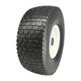 thumbnail image 1 of Flat Free Lawn Mower Tires 13x5.00x6 with 3/4 & 5/8 Bearings for Zero Turn, 3" Center Hub, 1 of 5