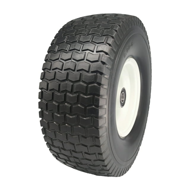 Flat Free Lawn Mower Tires 13x5.00x6 with 3/4 & 5/8 Bearings for Zero