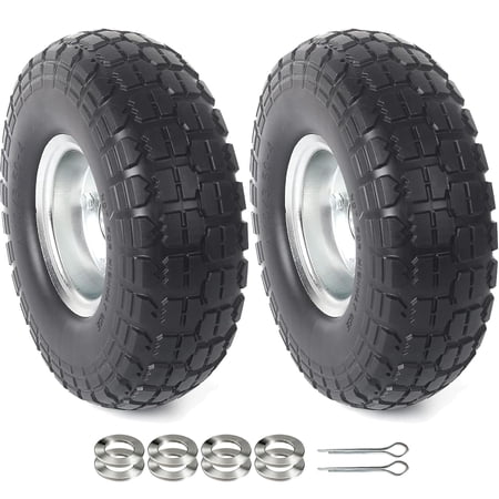 Flat Free Solid Replacement Wheel Tire Assembly