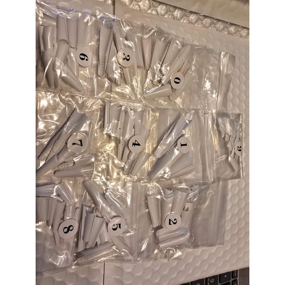 Flat French Half cover Nail tips 500 Pcs in a Bag by Jargod