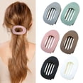 thumbnail image 1 of Flat Hair Claw Clips for Women Girls, French Strong Hold Hair Barrettes for Thick Thin Hair, Comfortable Curved Lay Down Claw Clips for Lying, Driving and More, 1 of 5