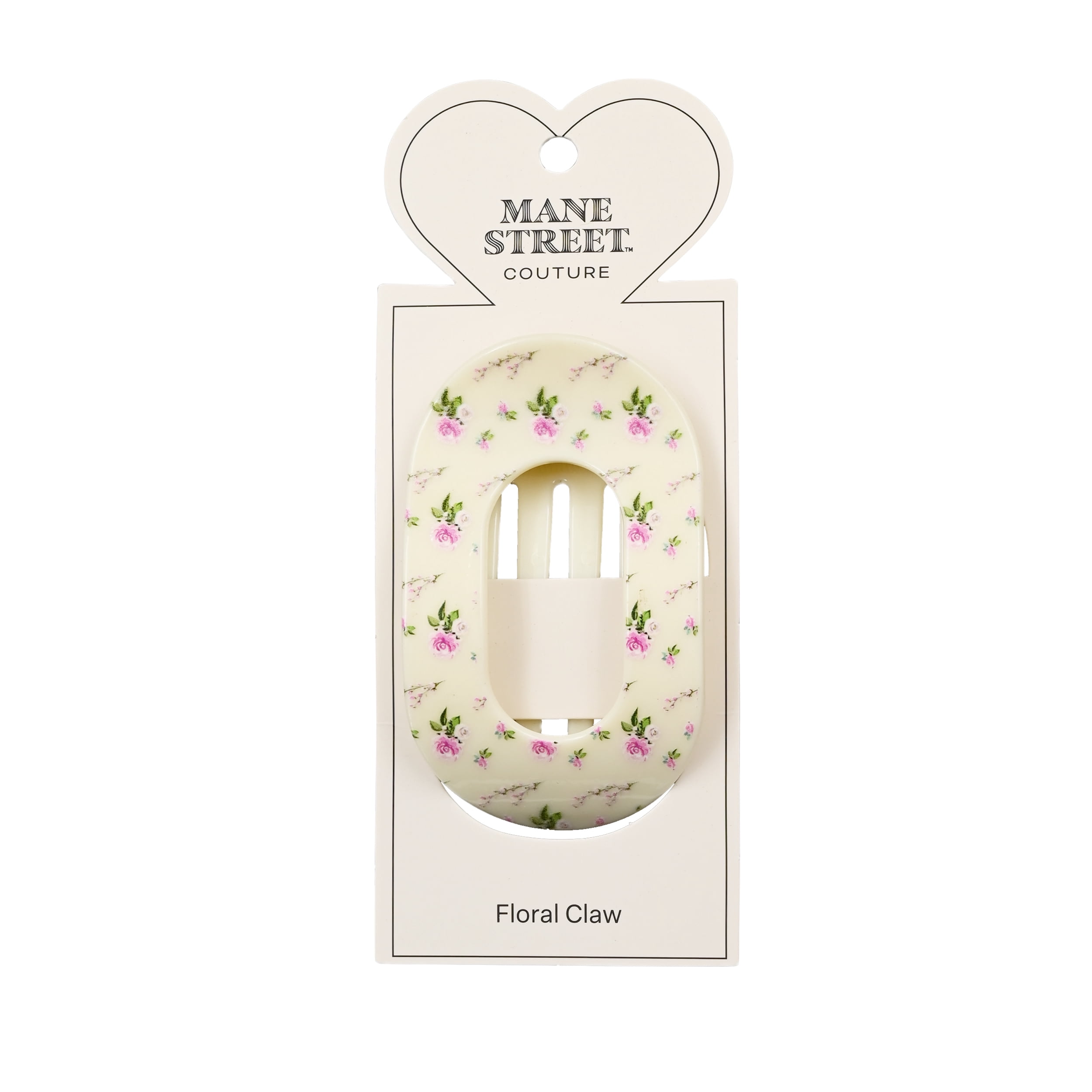 Mane Street Couture Vintage-Inspired Floral Hair Claw Clip for Women - Strong Grip and Comfortable