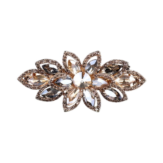 Flat Hair Clips for Fine Hair Womens Barrettes for Fine Thin Hair Barrettes for Thick Curly Hair Womens Large Hair Clips And Barrettes Hair Barrettes for Thin Hair Floral Rhinestone Hairpin