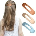 thumbnail image 1 of Flat Hair Clips, Hair Claw Clips, 3 Piece Matte Resin Hair Clip Set for Thick and Thin Hair, Durable Non-Bending Hair Accessories for Updo, Half-Updo, Shower, Makeup, Yoga, 1 of 5